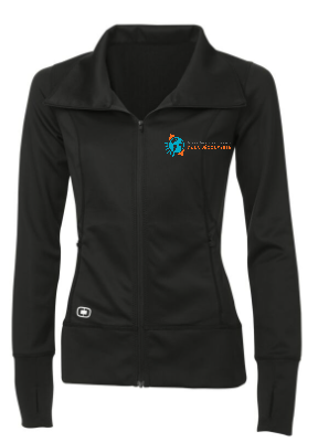 DE LA DÉCOUVERTE OGIO LADIES FULL ZIP POLY JACKET WITH EMBROIDERED LEFT CHEST LOGO