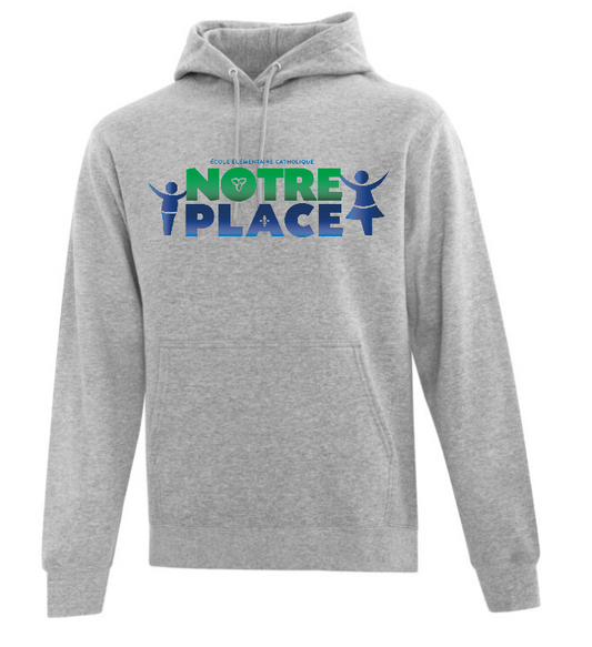 NOTRE PLACE VAULT HOODIE WITH HEAT PRESSED LOGO