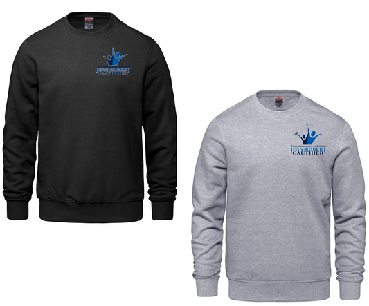 JEAN-ROBERT GAUTHIER ATC COTTON CREWNECK SWEATSHIRT ADULT OR YOUTH WITH HEAT PRESS LOGO