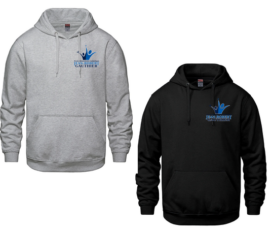 JEAN-ROBERT GAUTHIER ATC COTTON HOODIE ADULT OR YOUTH WITH LEFT CHEST HEAT PRESS LOGO