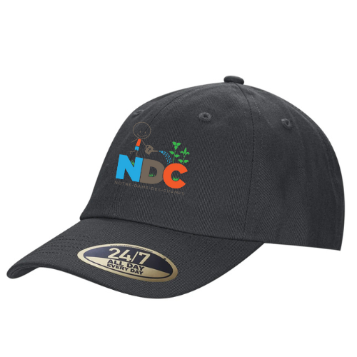 ÉCOLE ÉLÉMENTAIRE CATHOLIQUE NOTRE DAME DES CHAMPS BALL CAP VELCRO BACK WITH EMBROIDERED LOGO ON FRONT