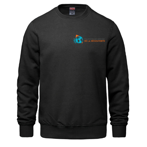 DE LA DÉCOUVERTE CREW NECK SWEATSHIRT WITH EMBROIDERED LEFT CHEST LOGO
