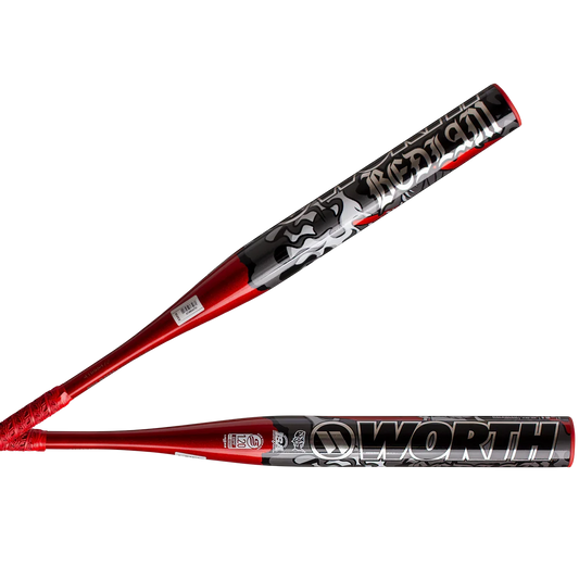 Worth Bedlam Phil Matte Signature Model USSSA Red 1PC 13” Slowpitch Bat (2025)