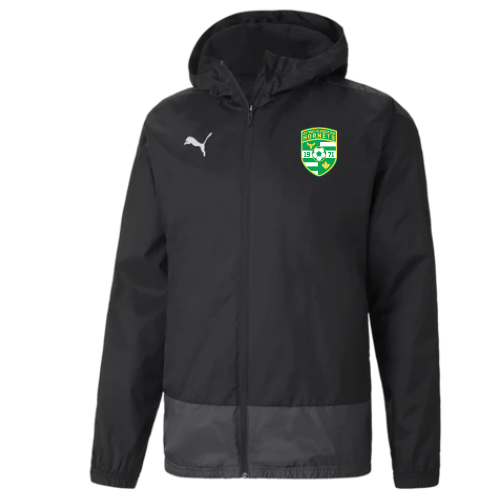 ADULT HORNETS PUMA LIGA RAIN JACKET WITH EMBROIDERED LOGO