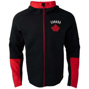 BAUER TEAM CANADA FULL ZIP SWEATER BLACK ADULT
