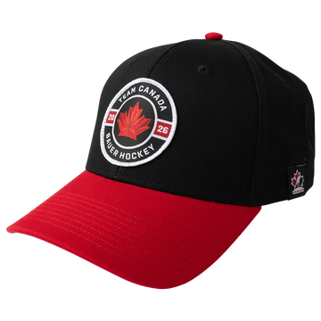 TEAM CANADA HAT 2TONE BLACK/RED ADULT OS