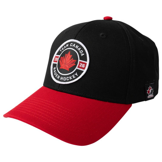TEAM CANADA HAT 2TONE BLACK/RED ADULT OS