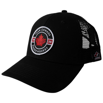 TEAM CANADA ADJUSTABLE HAT CIRCLE BLACK ADULT OS