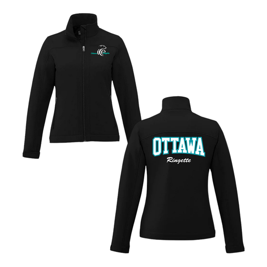 CORA CX2 LIGHTWEIGHT SOFTSHELL JACKET LADIES WITH BACK APPLIQUÉ