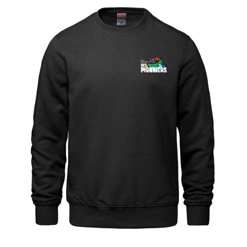 DES PIONNIERS CREW NECK SWEATSHIRT WITH EMBROIDERED LEFT CHEST LOGO