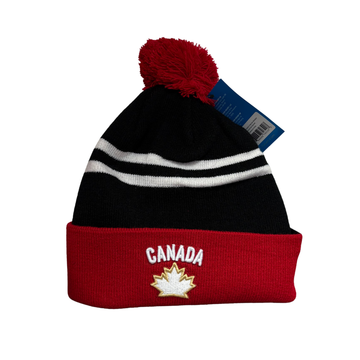 Hockey Canada Toque S24 | Bauer — Striped Pom Black