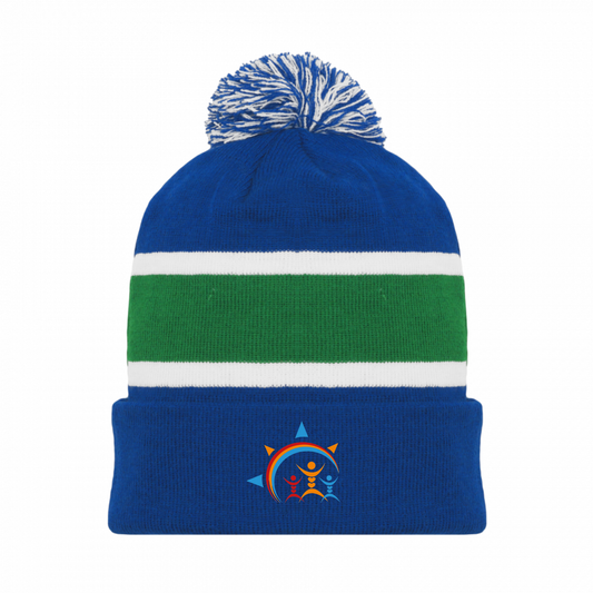 DES VOYAGEURS TUQUE POMPOM AK AVEC LOGO BRODÉ