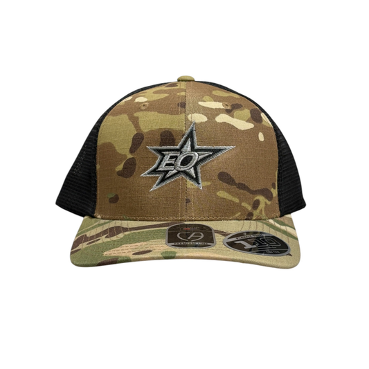 EO STARS CAMO MESH TRUCKET CAP