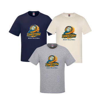 Sandstorm Volleyball Cotton T-Shirt | CX2 Parkour - Full Front Heat Press