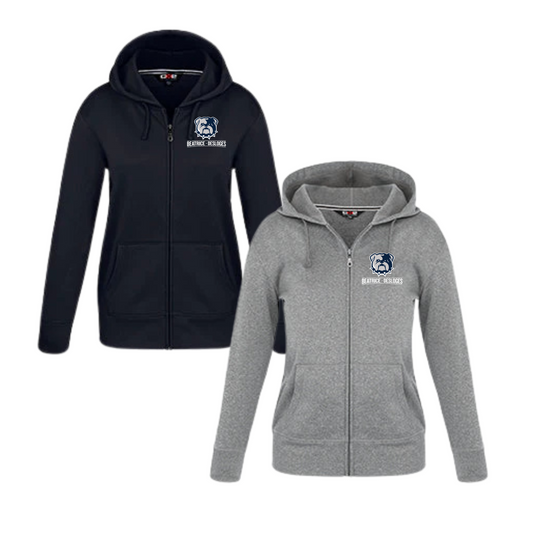 BEATRICE-DESLOGES HOODIE POLYESTER Á FERMETURE ÉCLAIRE POUR FEMME AVEC LOGO BRODÉ SUR POITRINE GAUCHE