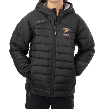 OTTAWA STING BAUER HOODED PUFFER JACKET WITH LEFT CHEST EMBROIDERED LOGO