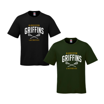 Griffins Cotton T-Shirt | CX2 Parkour - Full Front Lacrosse Sticks Heat Press