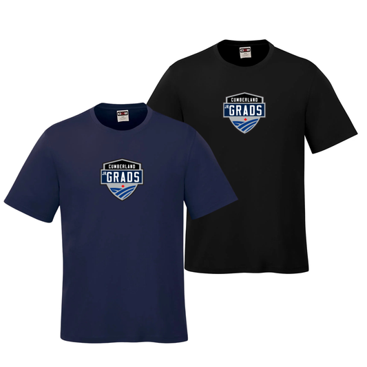 CUMBERLAND JR GRADS COAST DRYFIT PERFORMANCE SHORT SLEEVE TEE