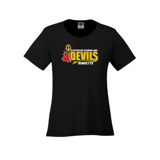 GCRA DEVILS COAST LADIES DRYFIT SHORT SLEEVE WITH FULL FRONT LOGO