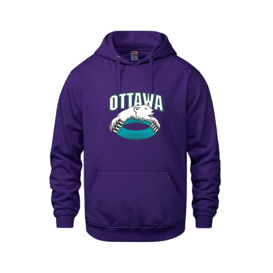 CORA CX2 VAULT HOODIE WITH FULL FRONT HEAT PRESS BEAR LOGO