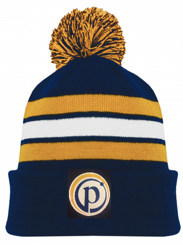 PEAK ACADEMY AK POM POM HAT WITH EMBROIDERED LOGO