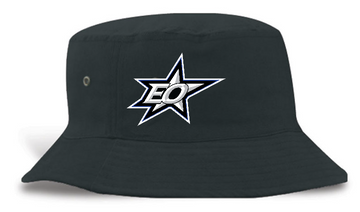 EO STARS BUCKET HAT WITH EMBROIDERED LOGO