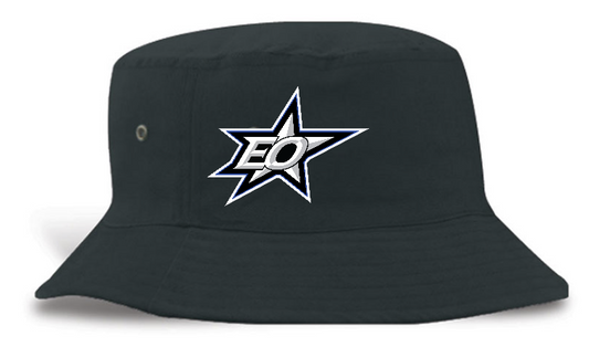 EO STARS BUCKET HAT WITH EMBROIDERED LOGO