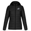 EO STARS CANYON PUFFY JACKET WITH EMBROIDERED LEST CHEST LOGO WOMENS