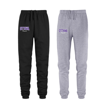CORA DASH COTTON SWEATPANTS WITH HEAT PRESSED OTTAWA RINGETTE LOGO