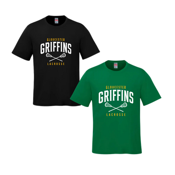 Griffins Cotton T-Shirt | CX2 Parkour - Full Front Lacrosse Sticks Heat Press