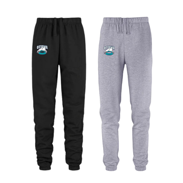 CORA DASH COTTON SWEATPANTS WITH HEAT PRESSED BEAR LOGO