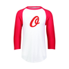 OLLB White & Red Long Sleeve Shirt  |  Augusta - Full Front Heat Press Logo