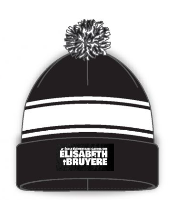 ÉCOLE ÉLÉMENTAIRE CATHOLIQUE ÉLISABETH-BRUYÈRE AK POM POM HAT WITH EMBROIDERED LOGO