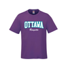 CORA PARKOUR COTTON TSHIRT WITH FULL FRONT "OTTAWA RINGETTE" LOGO YOUTH AND MENS