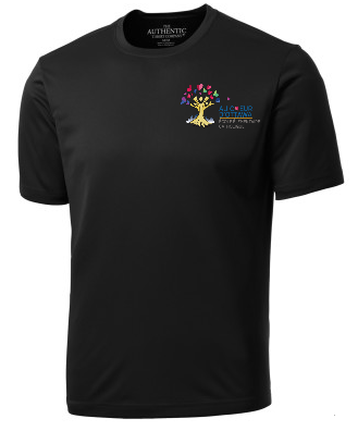 AU COEUR DRYFIT SHORT SLEEVE TEE WITH HEAT PRESSED LOGO