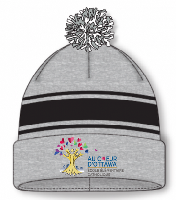 AU COEUR AK POM POM HAT WITH EMBROIDERED LOGO