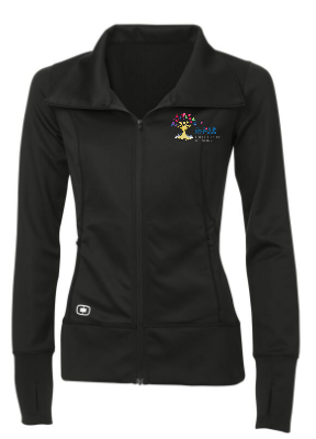 AU COEUR OGIO LADIES FULL ZIP POLY JACKET WITH EMBROIDERED LEFT CHEST LOGO