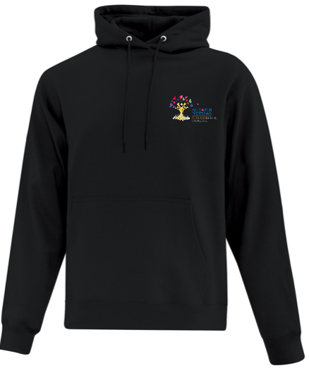 AU COEUR ATC COTTON HOODIE WITH EMBROIDERED LEFT CHEST LOGO
