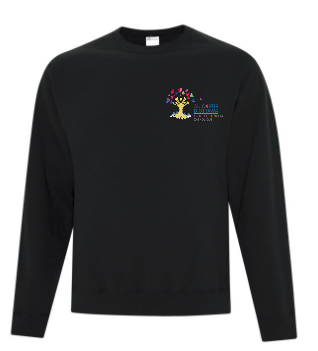 AU COEUR CREW NECK SWEATSHIRT WITH EMBROIDERED LEFT CHEST LOGO
