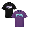 CORA PARKOUR COTTON TSHIRT WITH FULL FRONT "OTTAWA RINGETTE" LOGO YOUTH AND MENS