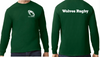 OTTAWA WOLVES RUGBY COTTON LONG SLEEVE T-SHIRT WITH LEFT CHEST HEAT PRESSED LOGO AND WOLVES RUGBY HEAT PRESSED ON BACK