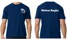 OTTAWA WOLVES RUGBY COTTON SHORT SLEEVE T-SHIRT WITH LEFT CHEST HEAT PRESSED LOGO AND WOLVES RUGBY HEAT PRESSED ON BACK