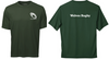 OTTAWA RUGBY WOLVES SHORT SLEEVE DRYFIT TEE WITH LEFT CHEST HEAT PRESSED LOGO AND WOLVES RUGBY HEAT PRESSED ON BACK
