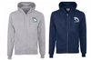 OTTAWA WOLVES RUGBY CHAMPION FULL ZIP HOODIE WITH EMBROIDERED LEFT CHEST LOGO