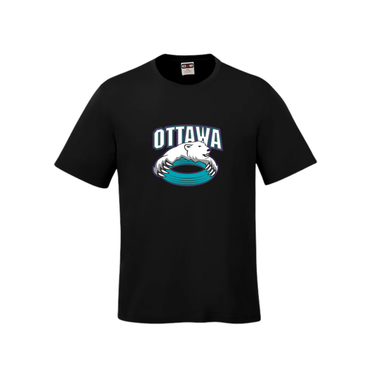 CORA PARKOUR COTTON TSHIRT WITH FULL FRONT BEAR LOGO YOUTH AND MENS