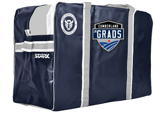 CUMBERLAND GRADS EQUIPMENT BAG -GOALIE (40L X 20H X 20W) EMBROIDERED GRADS LOGO
