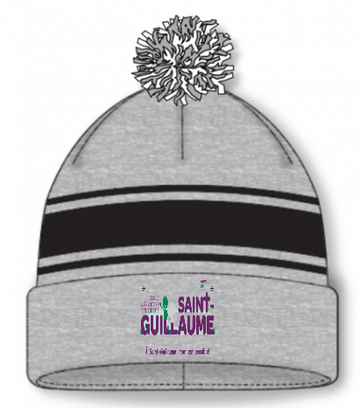 ÉCOLE ÉLÉMENTAIRE CATHOLIQUE SAINT GUILLAUME AK POM POM HAT WITH EMBROIDERED LOGO