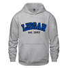 LISGAR COLLEGIATE INSTITUTE VAULT HOODIE WITH EMBROIDERED FULL FRONT TWILL APPLIQUE