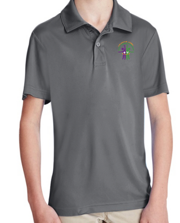 ÉCOLE ÉLÉMENTAIRE CATHOLIQUE SAINT JOSEPH PERFORMANCE POLO- YOUTH SPORT GRAPHITE WITH EMBROIDERED LOGO