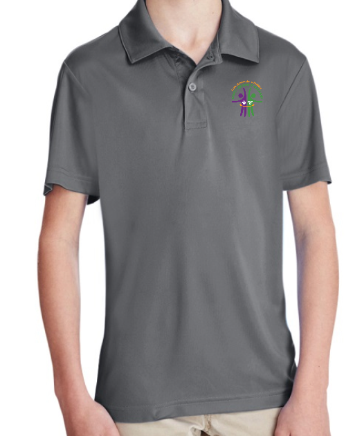 ÉCOLE ÉLÉMENTAIRE CATHOLIQUE SAINT JOSEPH PERFORMANCE POLO- YOUTH SPORT GRAPHITE WITH EMBROIDERED LOGO